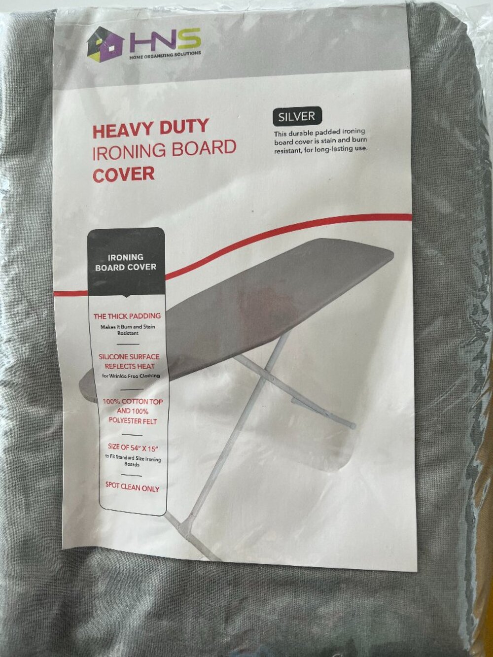 Brand New Heavy Duty Ironing Board Cover - Silver 54 x 15" - Picture 2 of 6